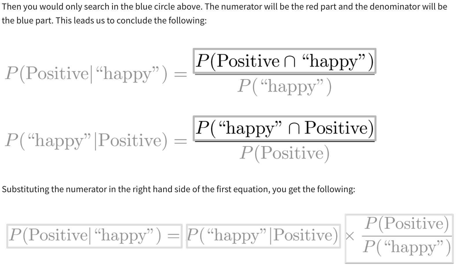 Conditional probability